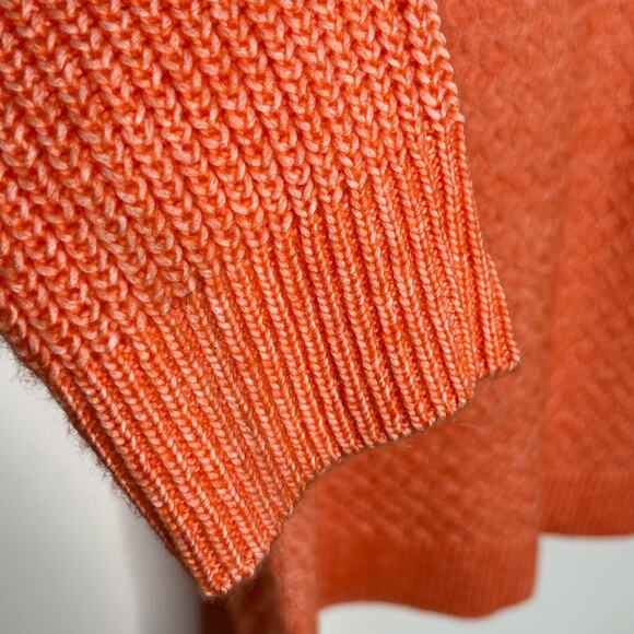 Talbots Womens Mock Turtleneck Pullover Sweater XLP Orange Long Sleeve - Picture 10 of 10